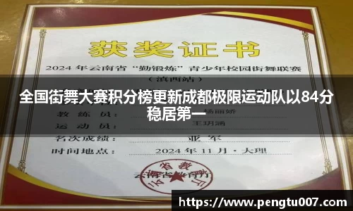 全国街舞大赛积分榜更新成都极限运动队以84分稳居第一